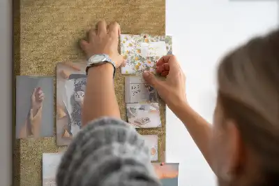 Decorative fabric cork pin board