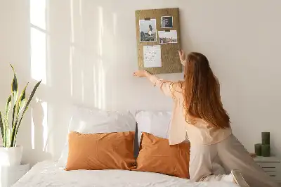 Decorative fabric cork pin board