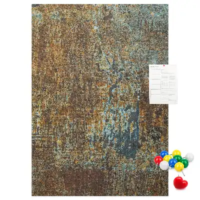 Wall cork memo board Rusty metal