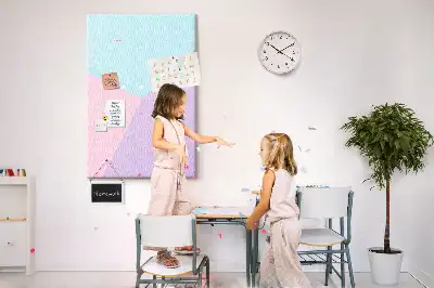 Cork pin board Pastel pattern