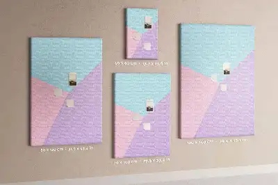 Cork pin board Pastel pattern