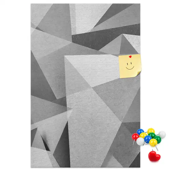 Cork Note Board Geometric composition