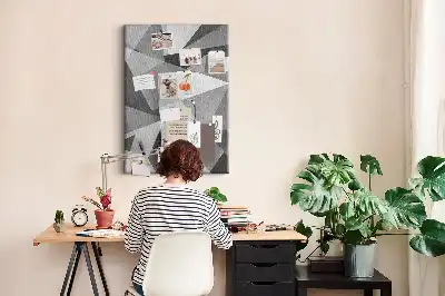 Cork Note Board Geometric composition