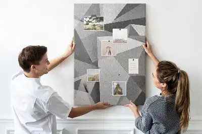 Cork Note Board Geometric composition