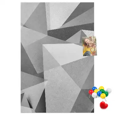 Cork Note Board Geometric composition
