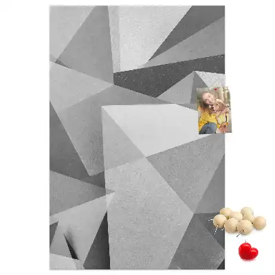 Cork Note Board Geometric composition
