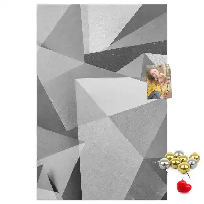 Cork Note Board Geometric composition