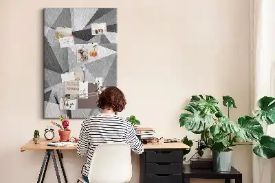 Cork Note Board Geometric composition