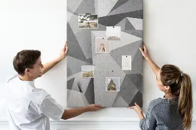 Cork Note Board Geometric composition