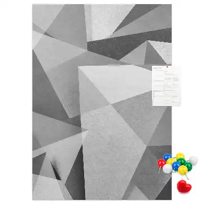 Cork Note Board Geometric composition