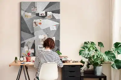 Cork Note Board Geometric composition