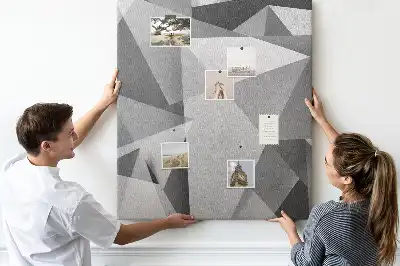 Cork Note Board Geometric composition