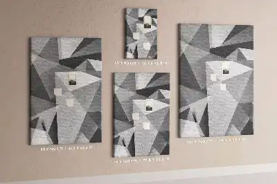 Cork Note Board Geometric composition