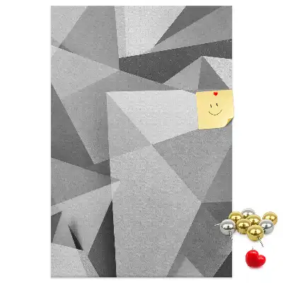 Cork Note Board Geometric composition