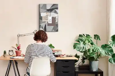 Cork Note Board Geometric composition