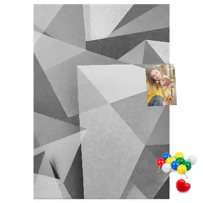 Cork Note Board Geometric composition