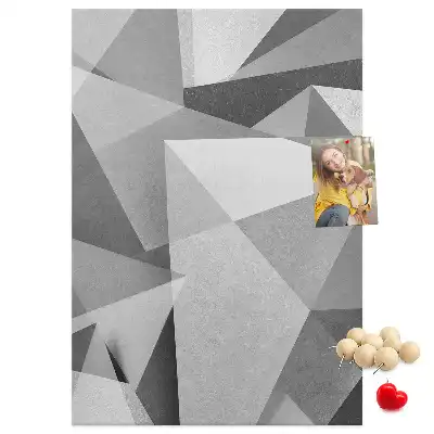 Cork Note Board Geometric composition