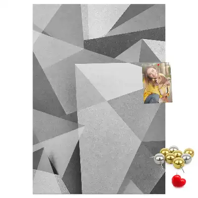 Cork Note Board Geometric composition
