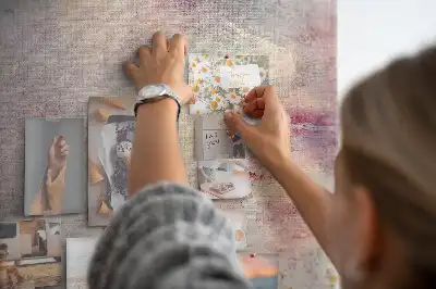 Wall cork memo board with spilled paint stain design