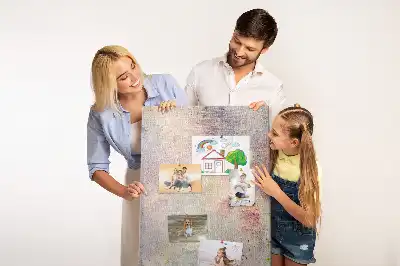 Wall cork memo board Spilled paint stains