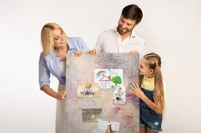 Wall cork memo board with spilled paint stain design