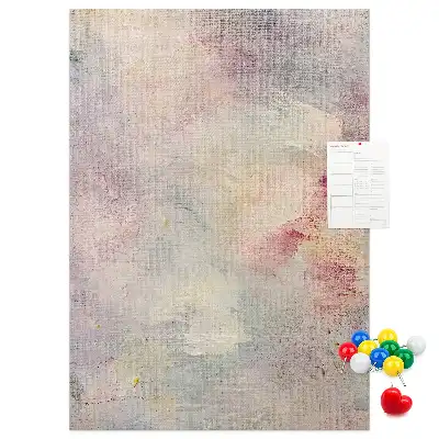 Wall cork memo board Spilled paint stains