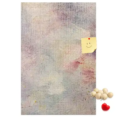 Wall cork memo board Spilled paint stains