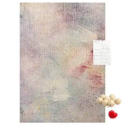 Wall cork memo board Spilled paint stains