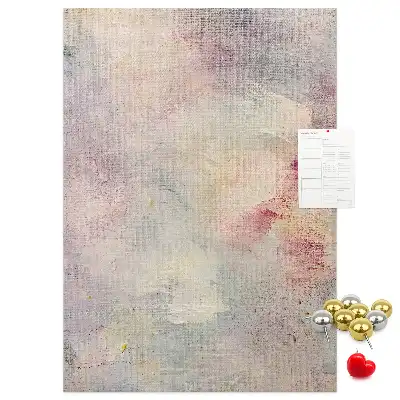 Wall cork memo board with spilled paint stain design