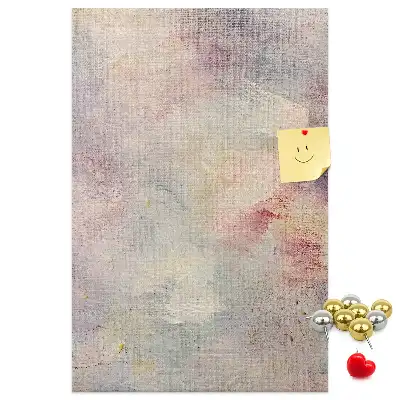 Wall cork memo board Spilled paint stains
