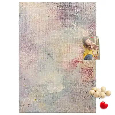 Wall cork memo board Spilled paint stains