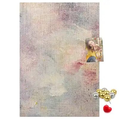 Wall cork memo board Spilled paint stains