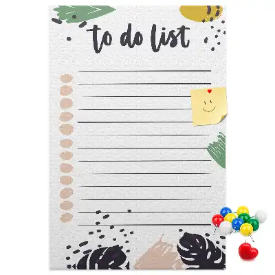 Cork Note Board Task and Responsibilities Planner