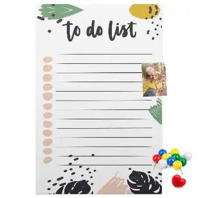 Cork Note Board Task and Responsibilities Planner