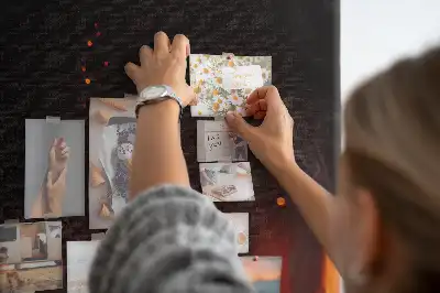 Wall cork memo board with flames print