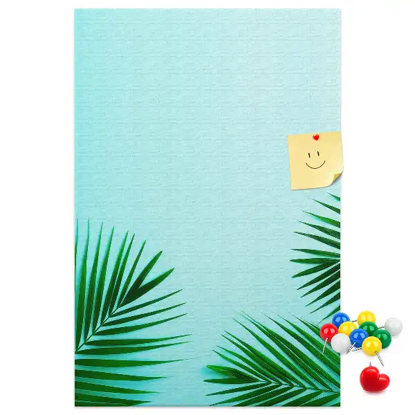 Artistic leaves abstract wall cork memo board