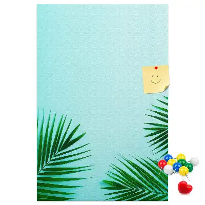 Artistic leaves abstract wall cork memo board
