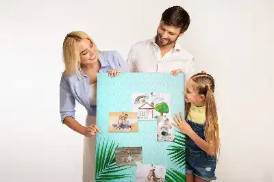 Artistic leaves abstract wall cork memo board