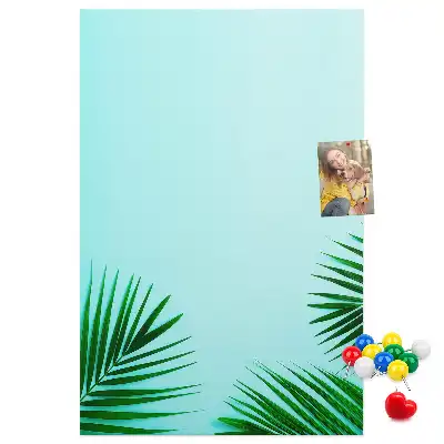 Artistic leaves abstract wall cork memo board
