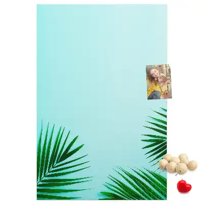 Artistic leaves abstract wall cork memo board