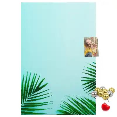 Artistic leaves abstract wall cork memo board