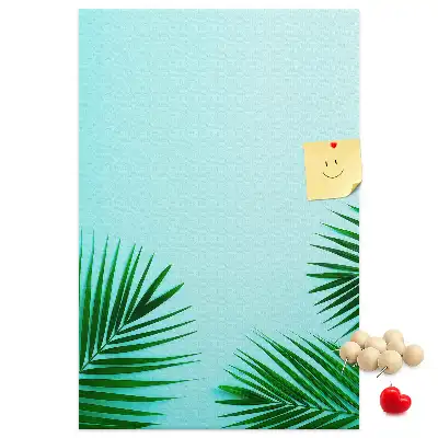 Artistic leaves abstract wall cork memo board