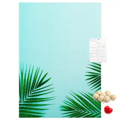 Artistic leaves abstract wall cork memo board