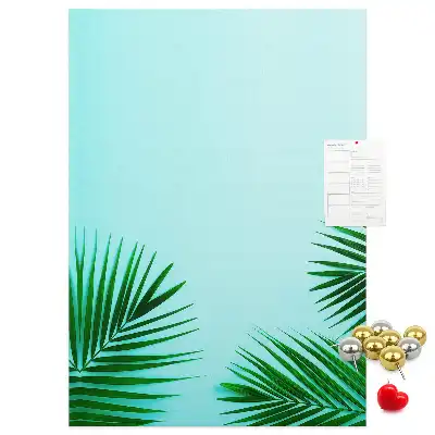 Artistic leaves abstract wall cork memo board