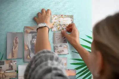 Artistic leaves abstract wall cork memo board