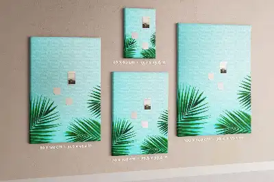 Artistic leaves abstract wall cork memo board