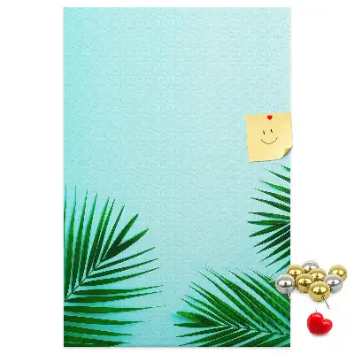 Artistic leaves abstract wall cork memo board