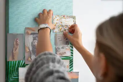Artistic leaves abstract wall cork memo board