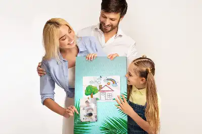 Artistic leaves abstract wall cork memo board