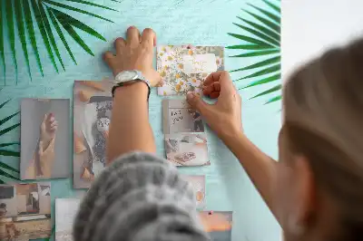 Dense tropical foliage cork pin board